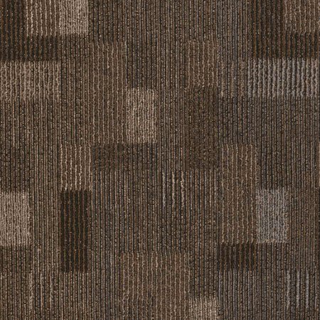 MOHAWK Mohawk Basics 24 x 24 Carpet Tile with EnviroStrand PET Fiber in Coffee 96 sq ft per carton EQ302-888